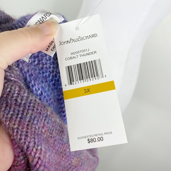 NWT John Paul Richard Ombre Cowl Neck Sweater Sz. 3X - Picture 5 of 11